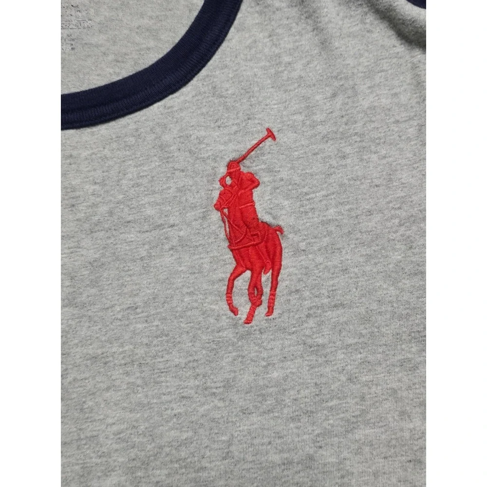 Polo Ralph Lauren Rugby Big‎ Pony T Shirt RL Mens Sz S Gray